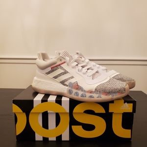 NEW Adidas Marquee Boost Low White Grey Clear Icy Basketball Shoes Men's SZ 8.5